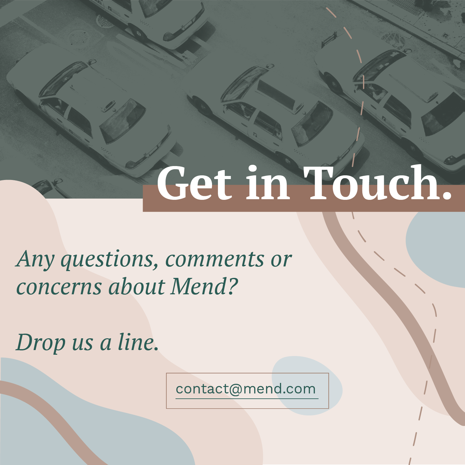 UI snapshot of a possible contact page direction. More illustration focused.